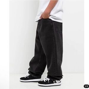 Empyre Kids Black Denim Jeans with Orange Logo Patch